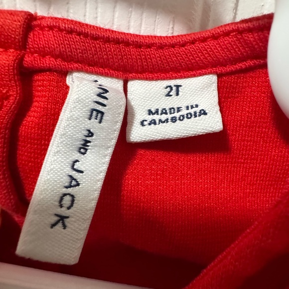 Janie and Jack Vibrant Red Ruffle Sleeve Tee - Picture 2 of 6